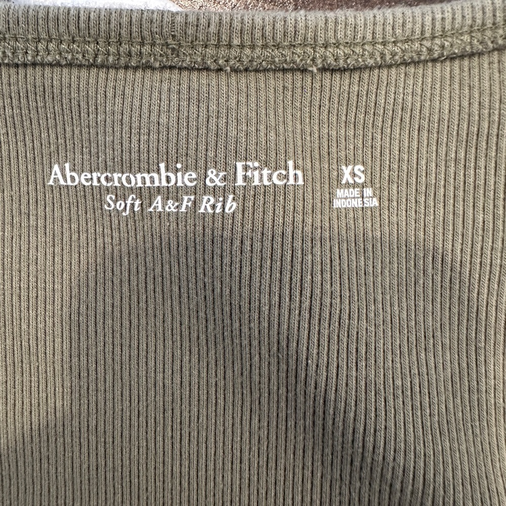Abercrombie & Fitch Olive Green Ribbed Bodysuit Size XS Women’s - Picture 11 of 12